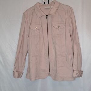 Chico's Size 2 Light Pink Utility Jacket Women's 12/14 #174